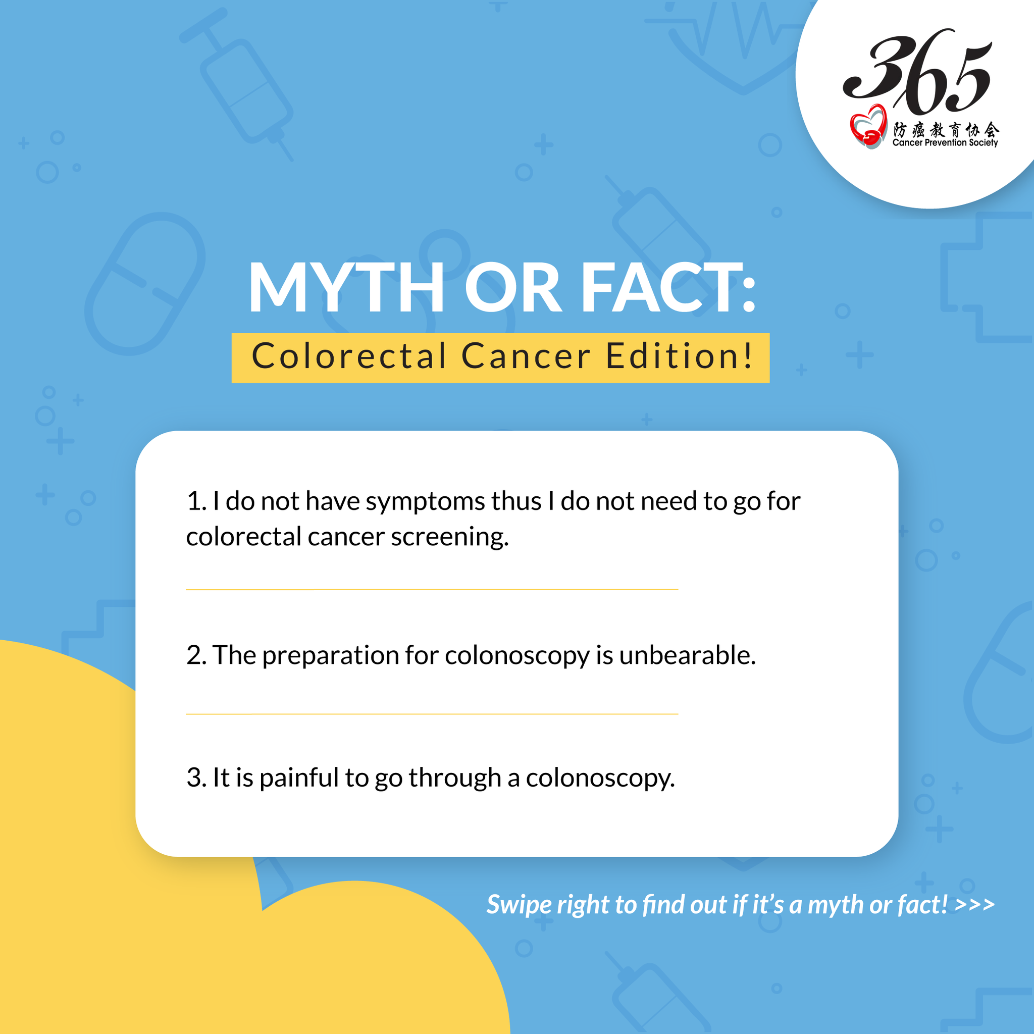 Myth or Fact: Colorectal Cancer Edition! | 365 Cancer Prevention Society